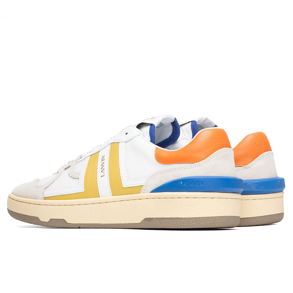 Lanvin Clay Low Top Sneakers - White/Yellow – Feature