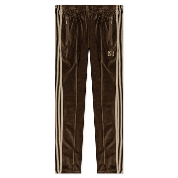 Needles Velour Narrow Track Pant - Brown