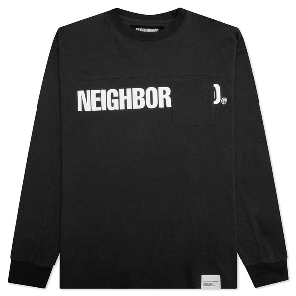 Neighborhood Logo Print Crewneck L/S - Black – Feature