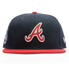 Shop New Era 59Fifty Atlanta Braves Letterman Fitted Hat 60296436 blue