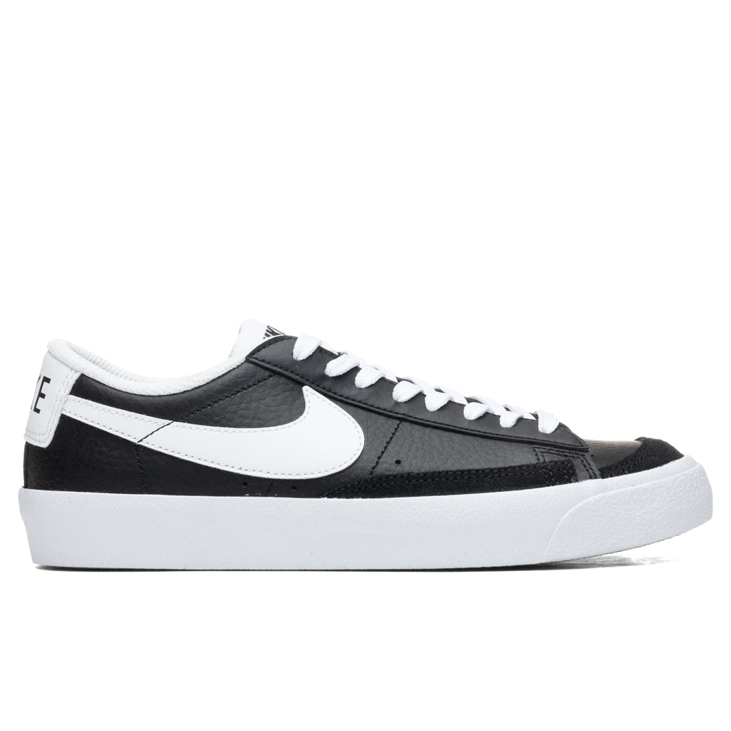 nike blazer low black and white