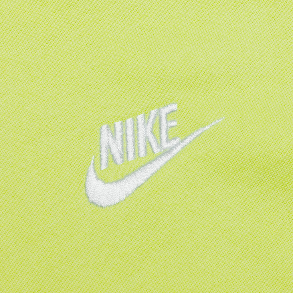 Nike Sportswear Club Fleece Full-Zip Hoodie - Light Lemon Twist/White ...