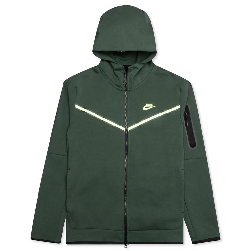 Nike Sportswear Tech Fleece Full Zip Up Hoodie - Galactic Jade/Light L ...