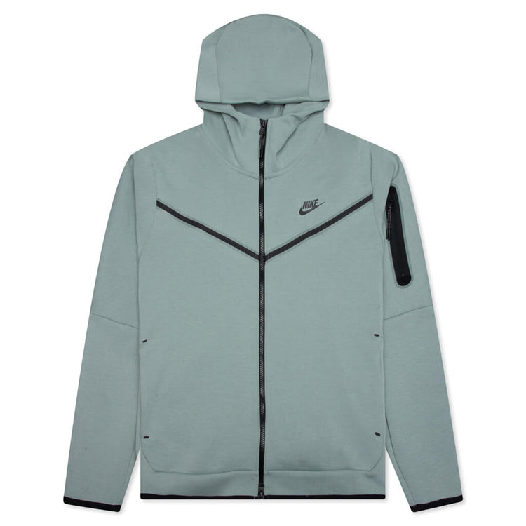 Nike Sportswear Tech Fleece Full Zip Up Hoodie - Mica Green/Black – Feature