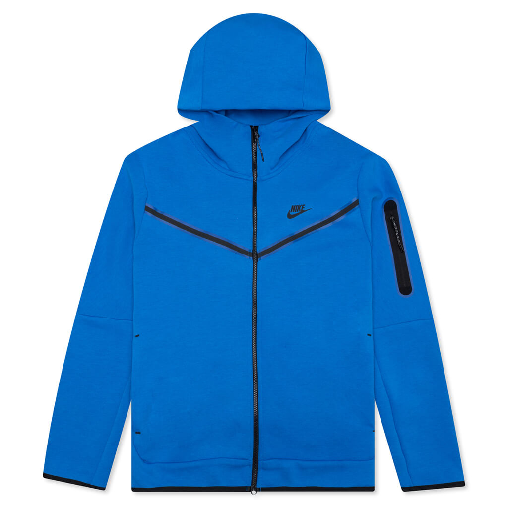 Sportswear Tech Fleece Full Zip Up Hoodie - Signal Blue/Black – Feature