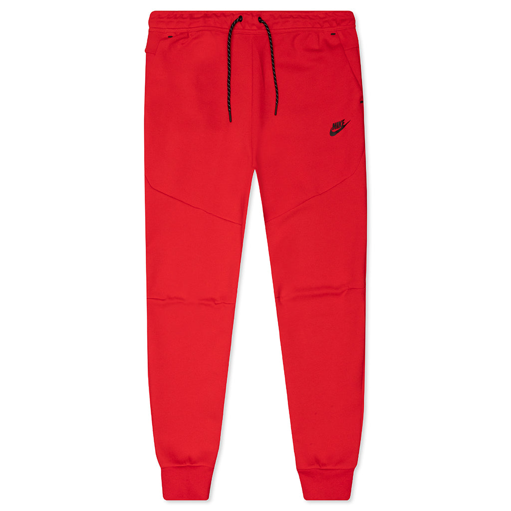 nike tech joggers red