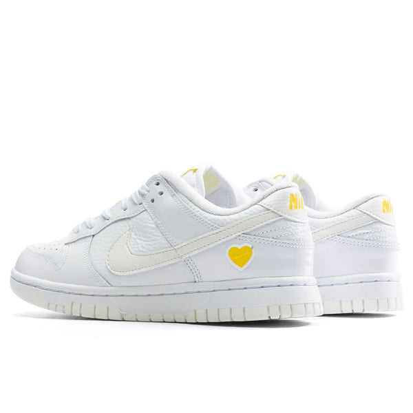 Nike Women's Dunk Low Yellow Heart - White/Optic Yellow – Feature