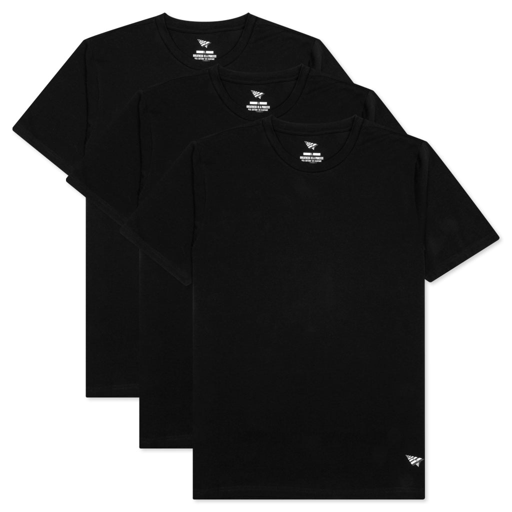 Paper Planes Essential 3 Pack Tees - Black – Feature