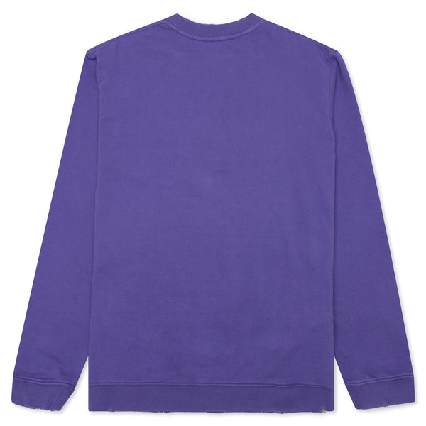 Raf Simons Girl In Red Destroyed Crewneck Sweater - Purple