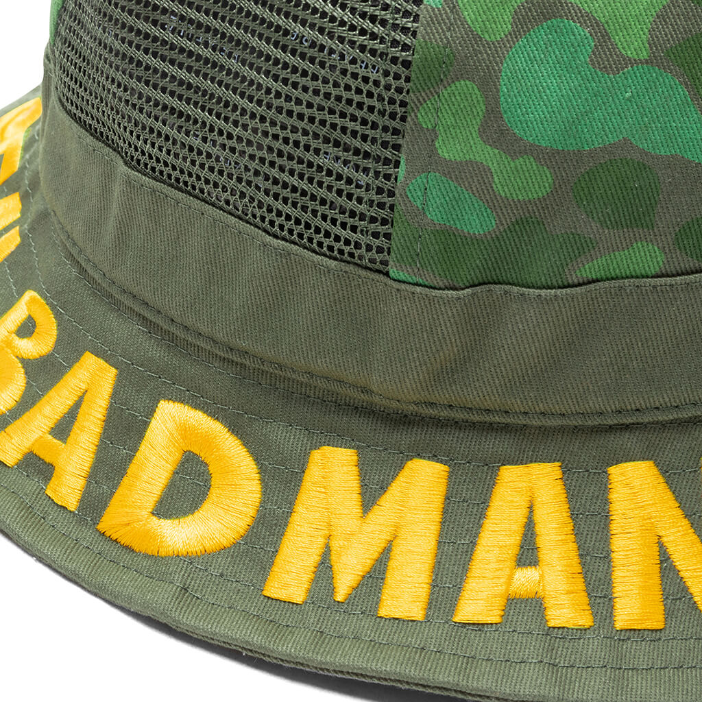 Real Bad Man Lost Hiker Bucket Hat - Green Camo