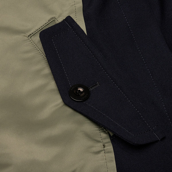 Sacai Wool Surge x Nylon Twill Blouson - Navy/Khaki – Feature