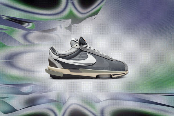 sacai × Nike Cortez Grey Iron Zoom