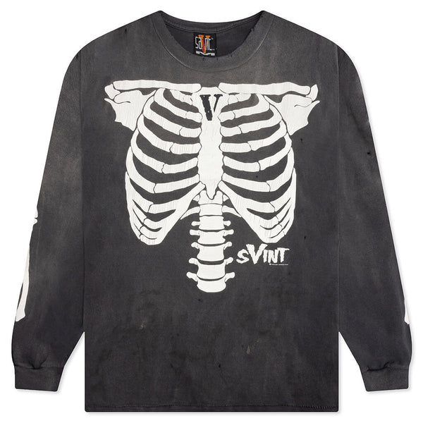 Saint Michael x Vlone Bone L/S Tee - Black