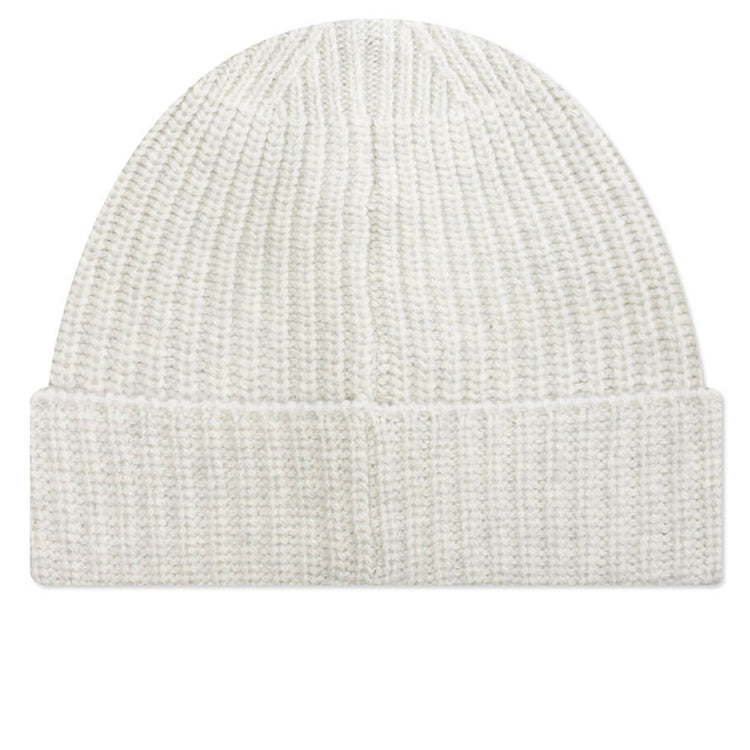 Stone Island Ribbed Geelong Wool Beanie - Melange Grey – Feature