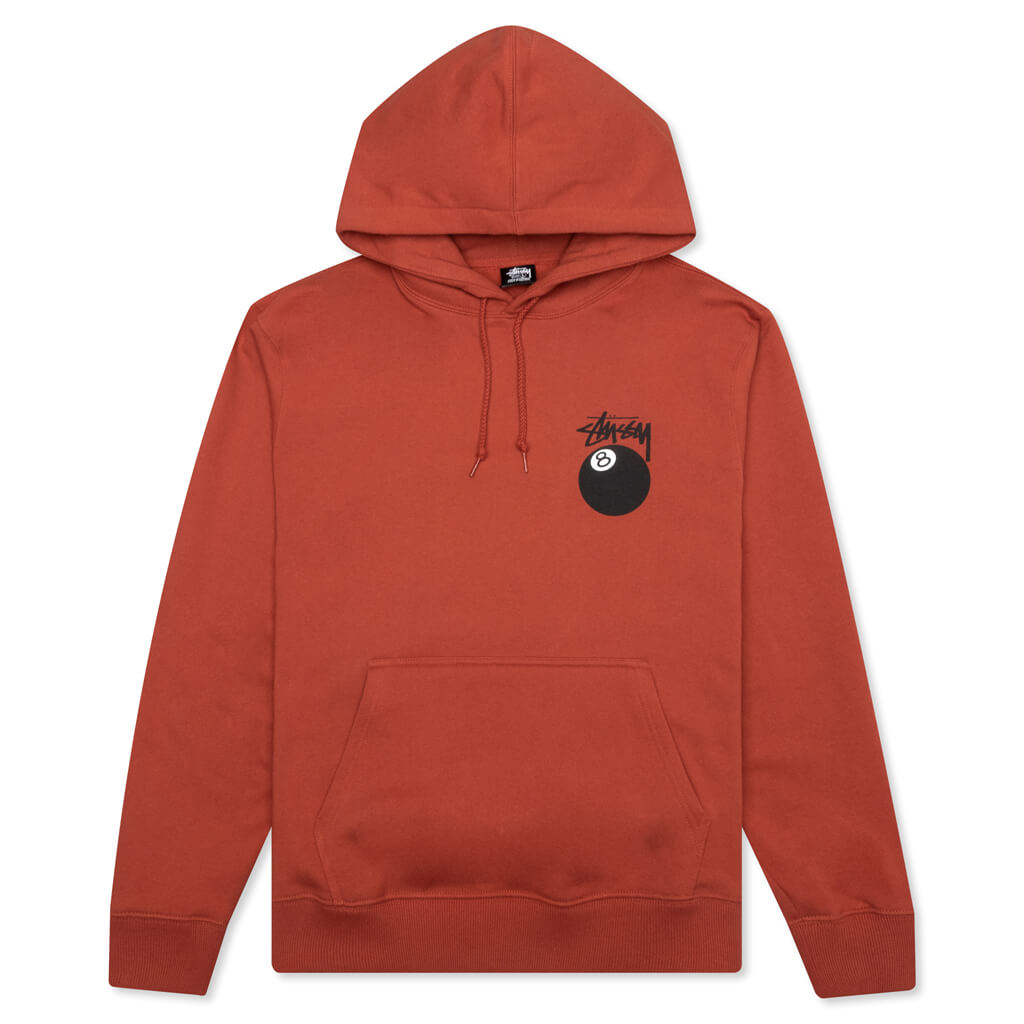 Stussy 8 Ball Hood - Brick Red – Feature