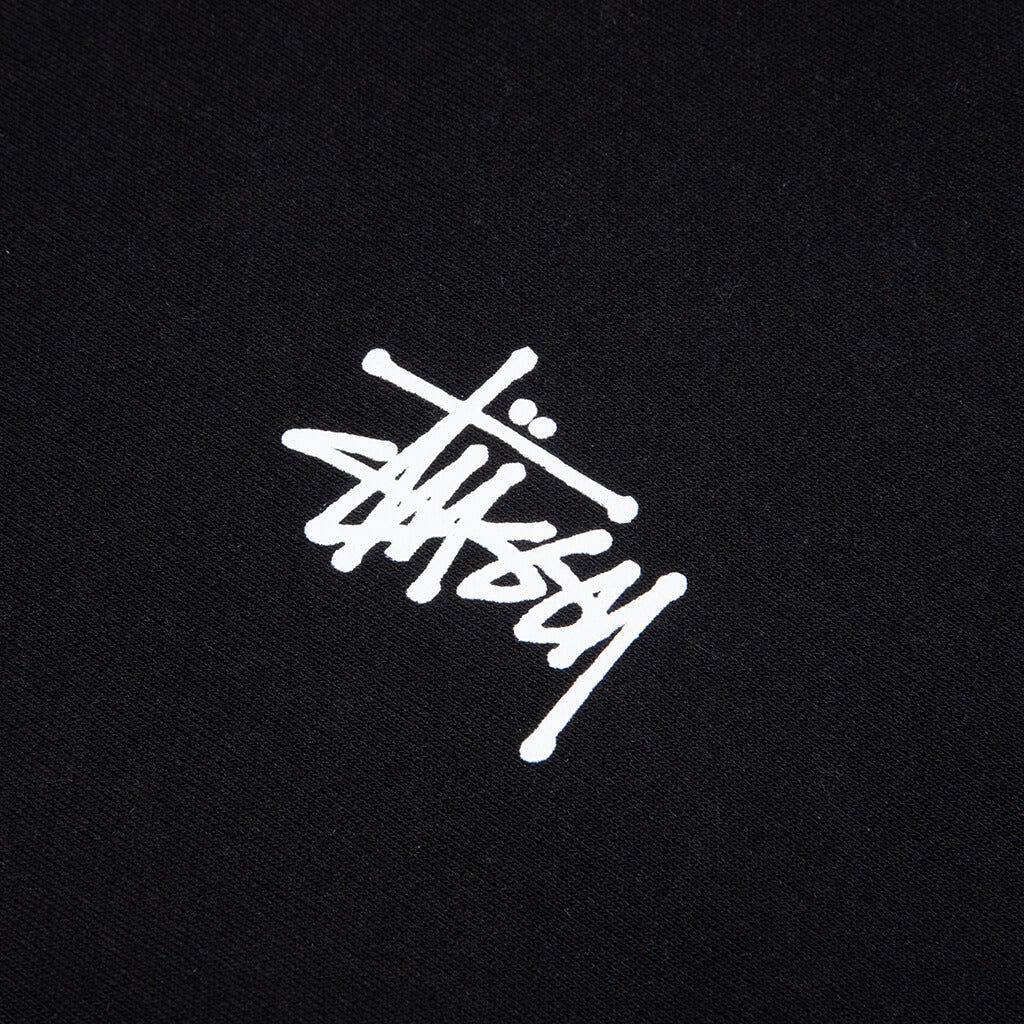 Stussy Basic Hoodie Black Feature