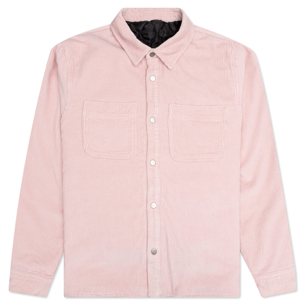 Stussy Cord Quilted Overshirt - Washed Pink – Feature