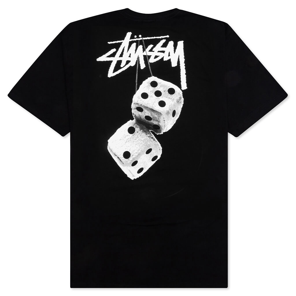 Stussy Fuzzy Dice Tee Black Feature 