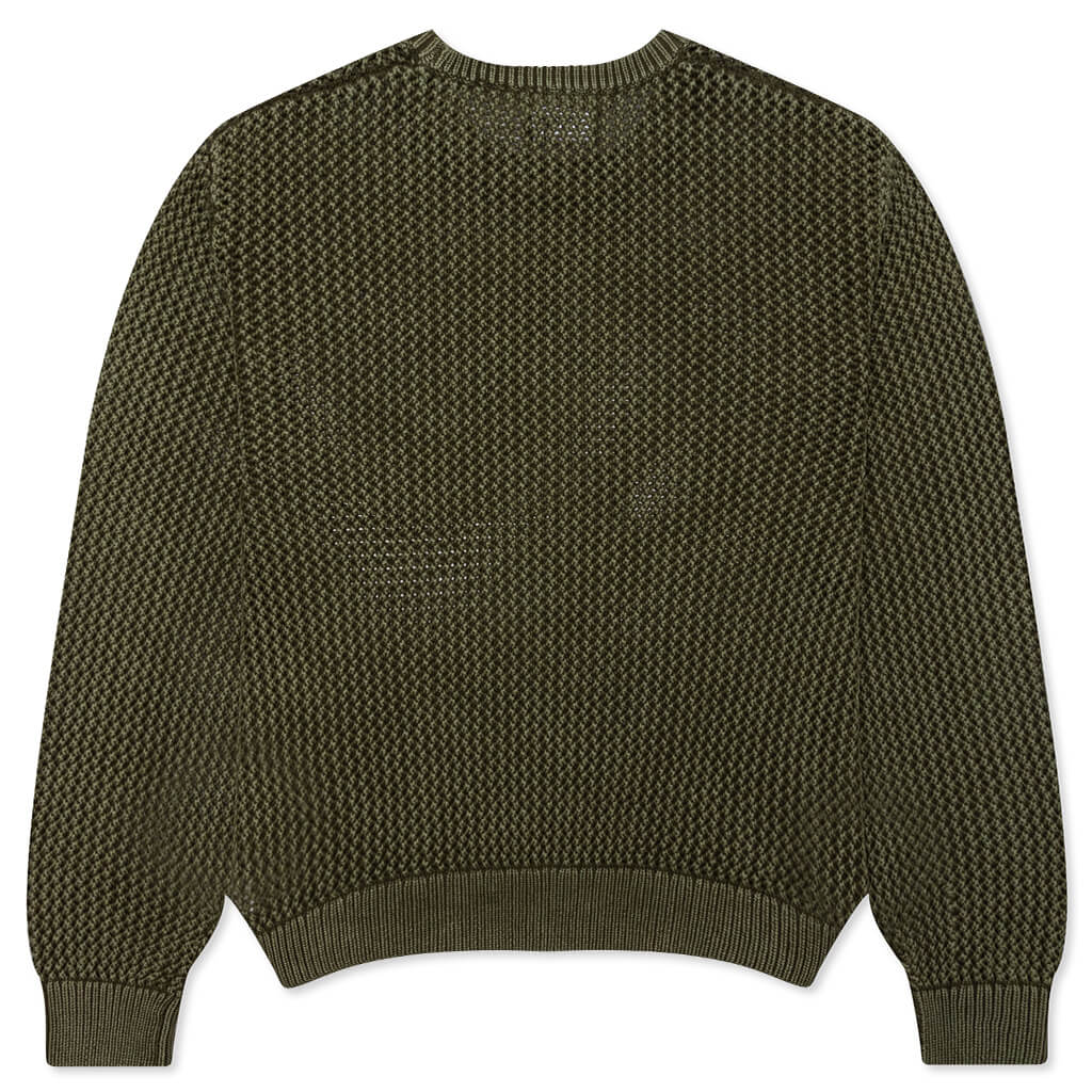 STUSSY PIGMENT DYED SWEATER LOOSE GAUGE