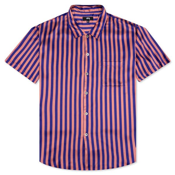 Striped Silk Shirt - Blue