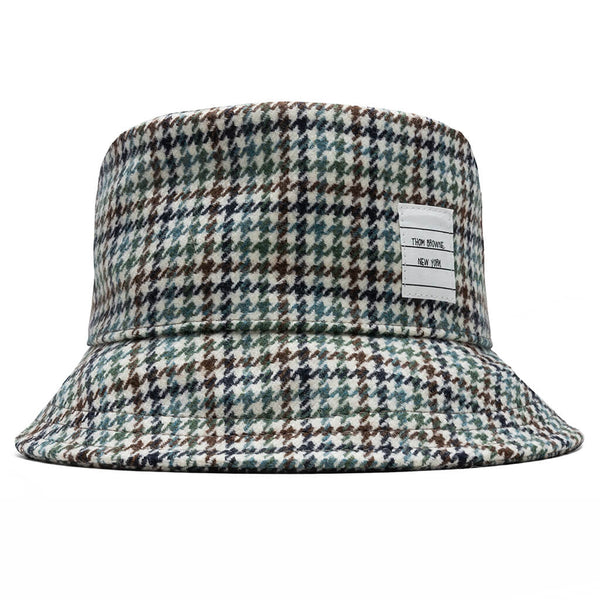 Houndstooth Lambswool Bucket Hat - Seasonal Multi – Feature