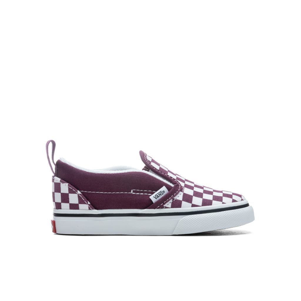 vans rose checkerboard slip on