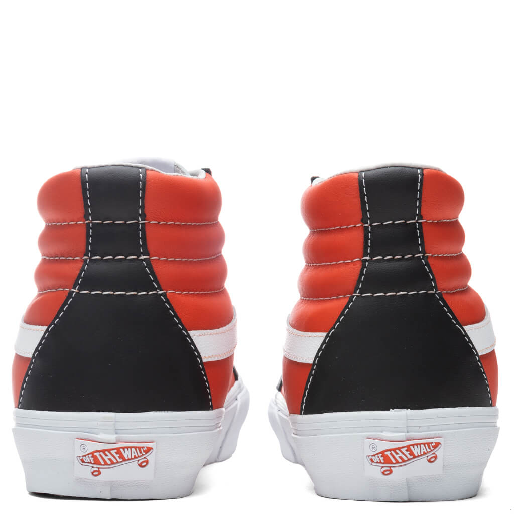 vans sk8 hi black orange