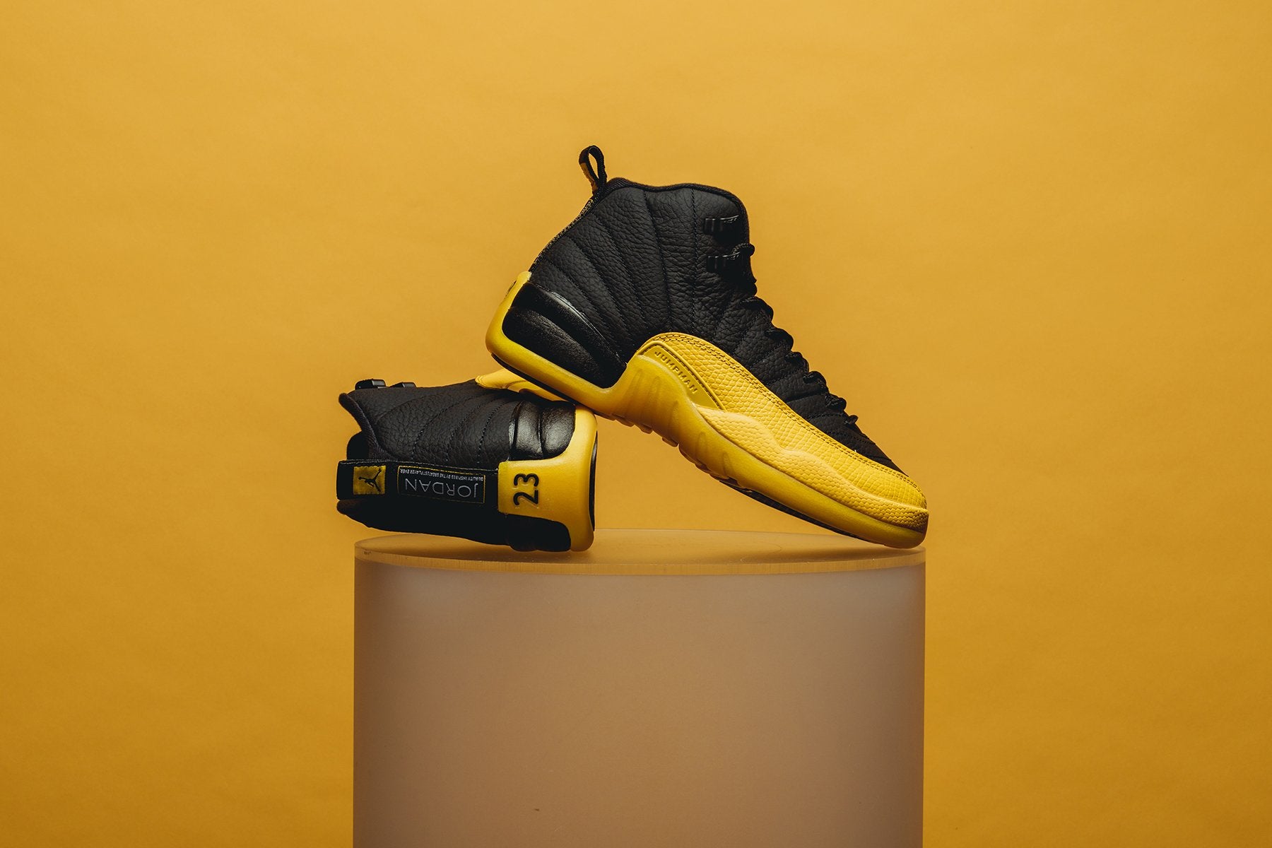 jordan 12 gold and black