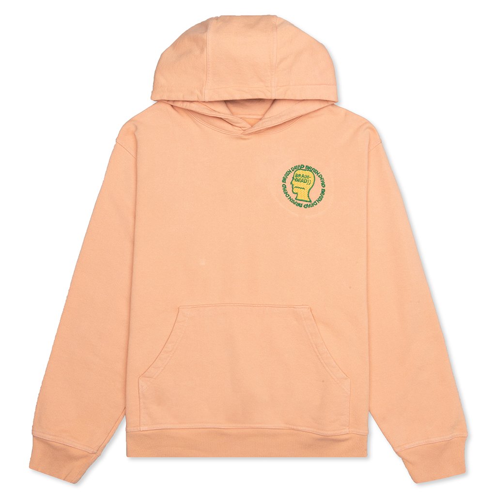 Speed Text Embroidered Logo Head Hoodie - Terracotta – Feature