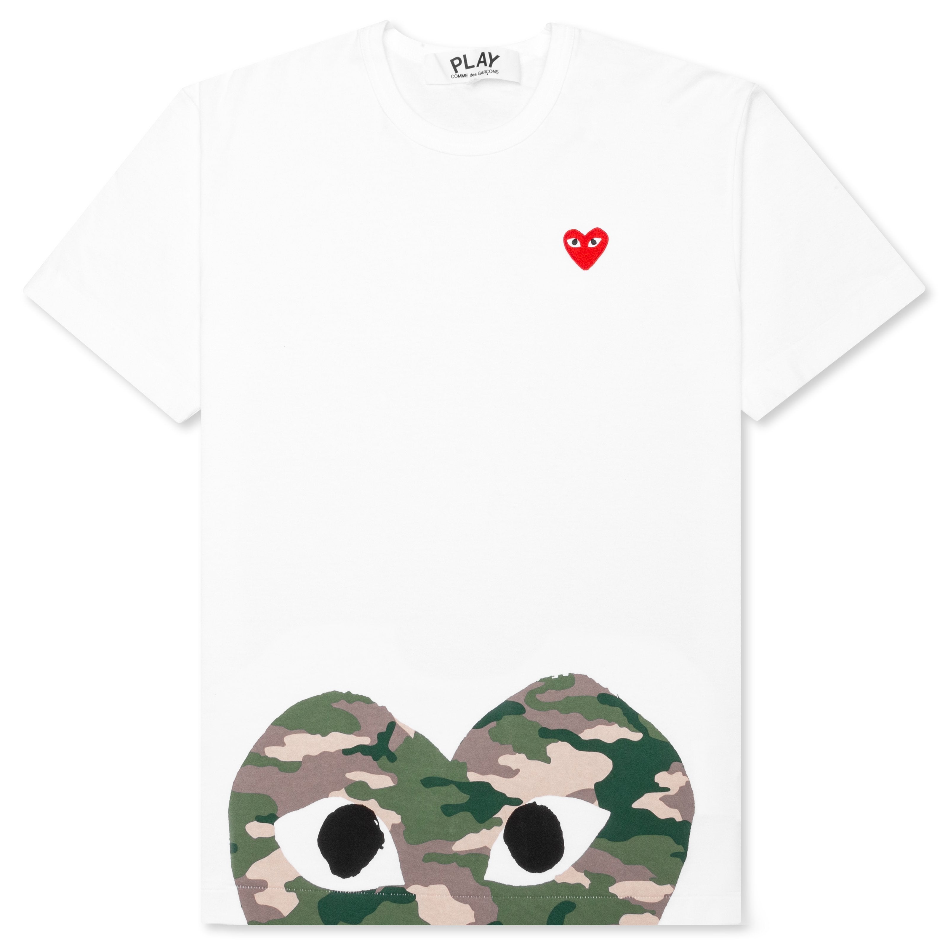 des Garcons Camouflage Edge Heart T-Shirt - White –