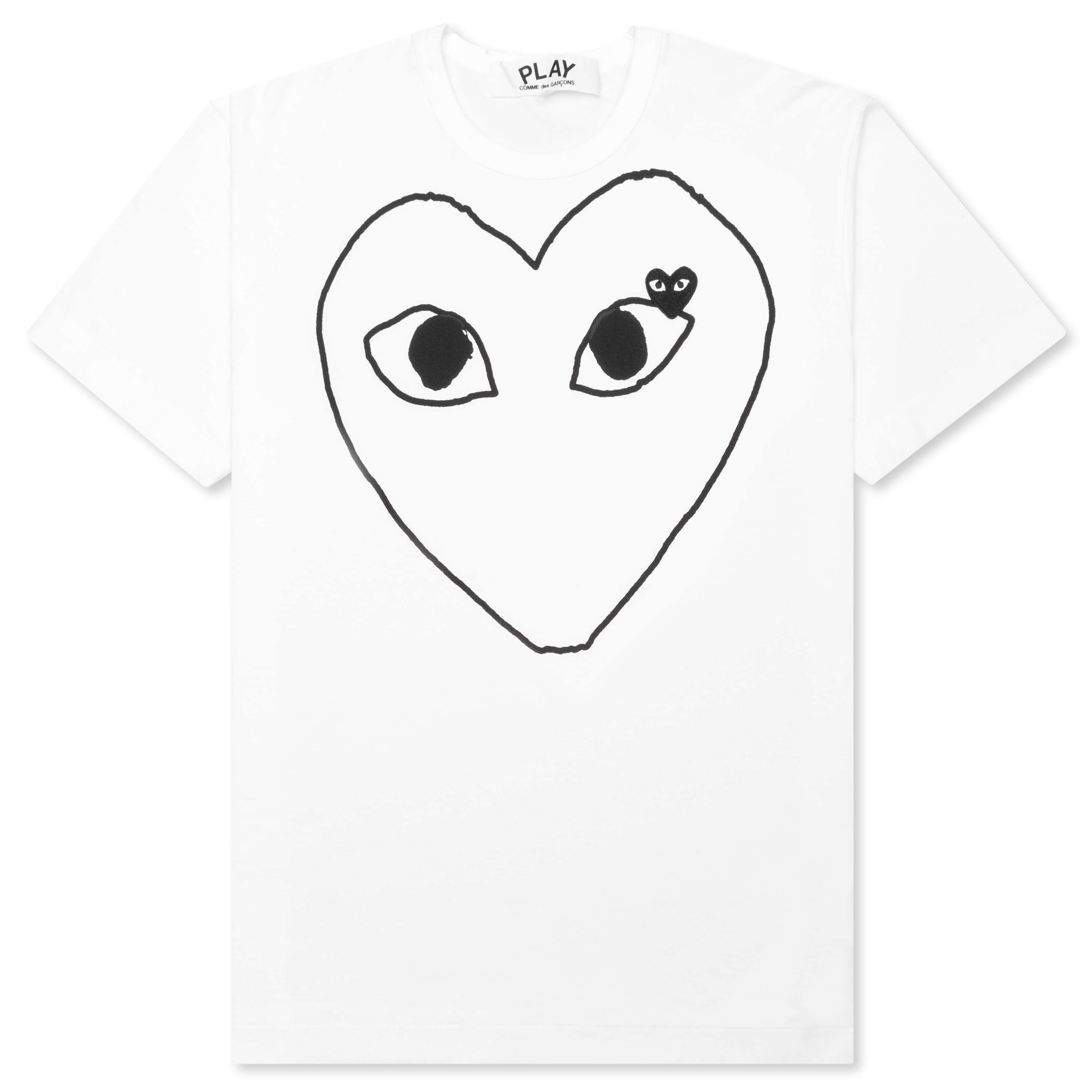 commes des garcons white shirt