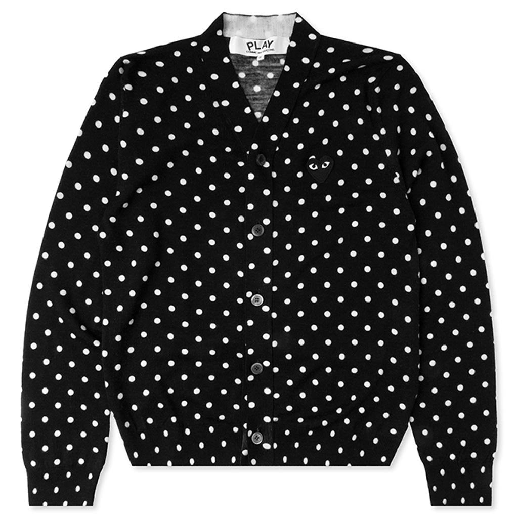 Comme des Garcons PLAY Polka Dot Cardigan Black Heart - Black – Feature