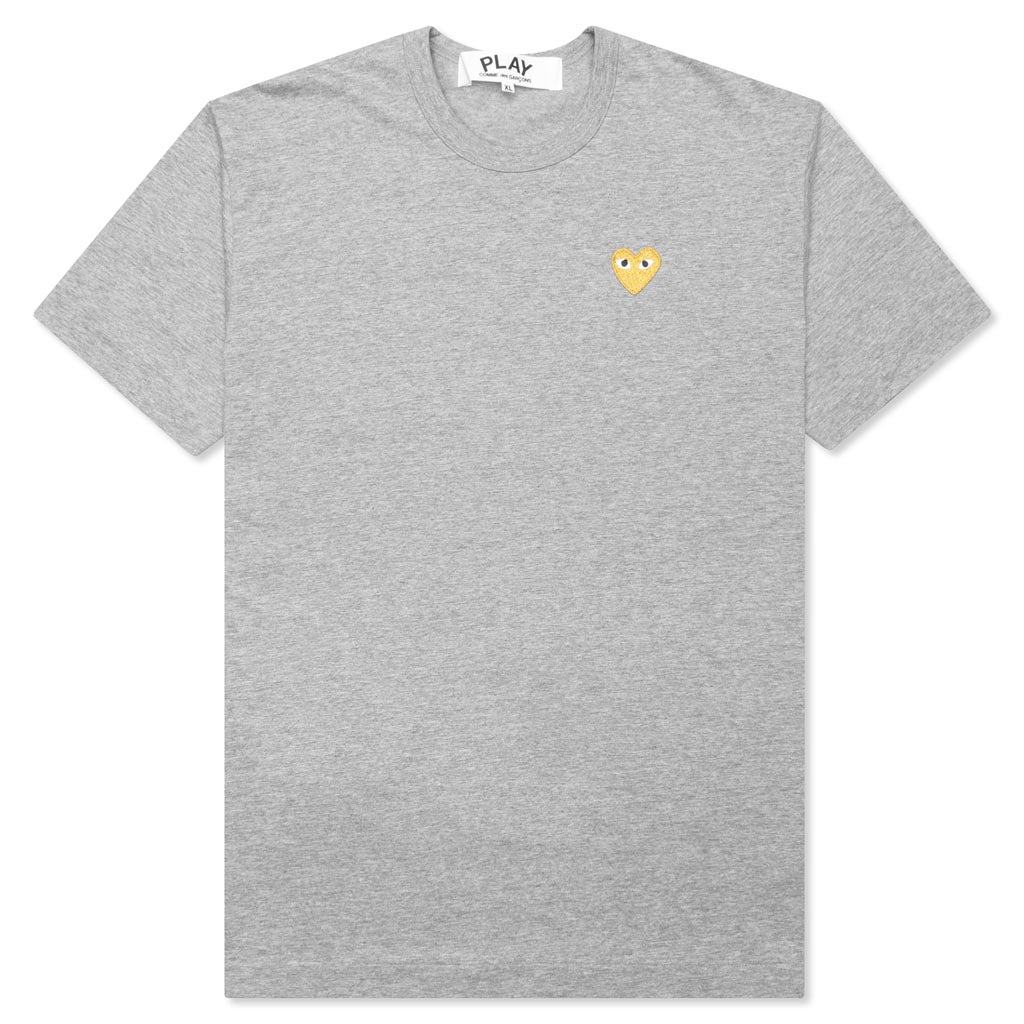 Comme des Garcons PLAY Women's Gold Heart T-Shirt - Grey – Feature