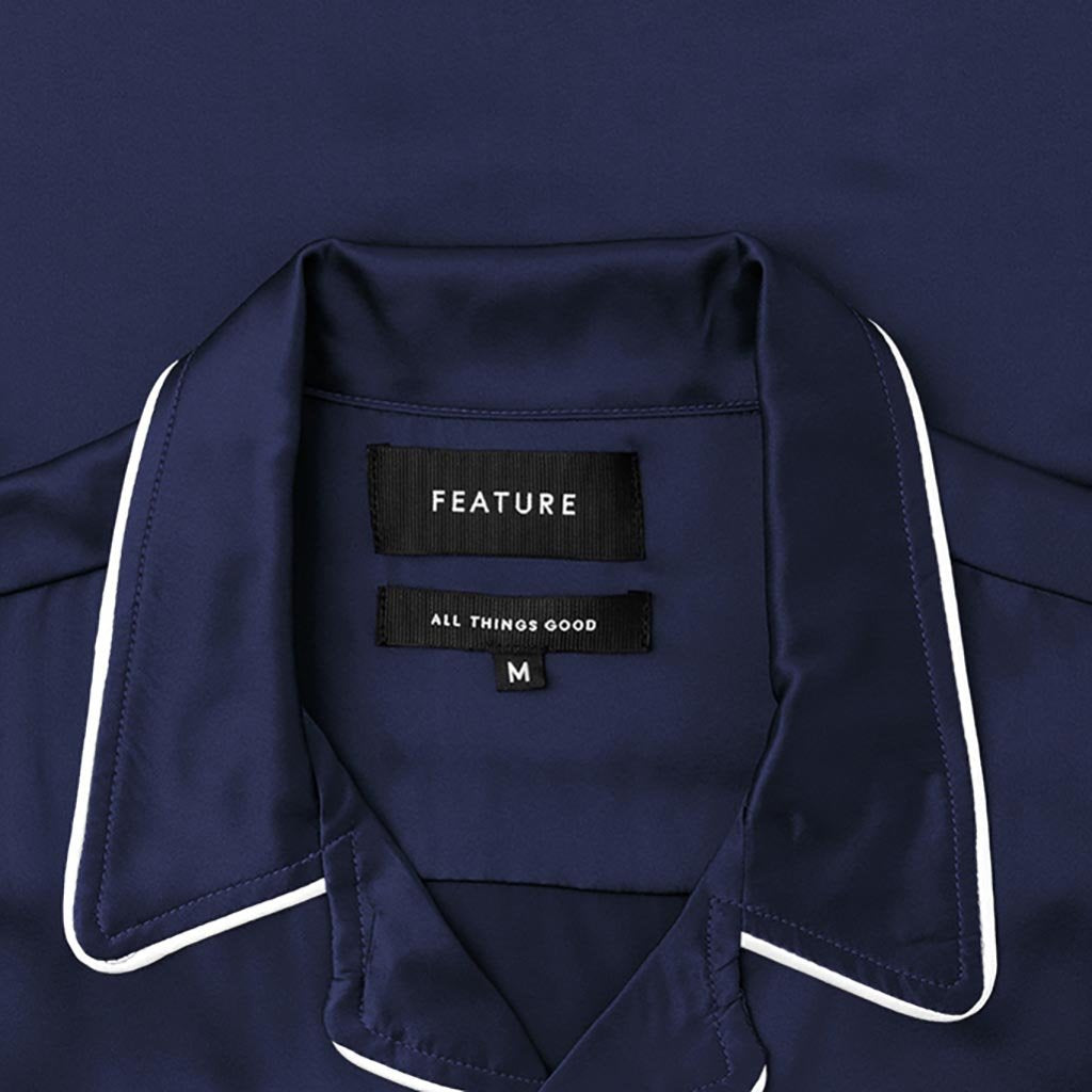 Feature Silk Shirt - Blue