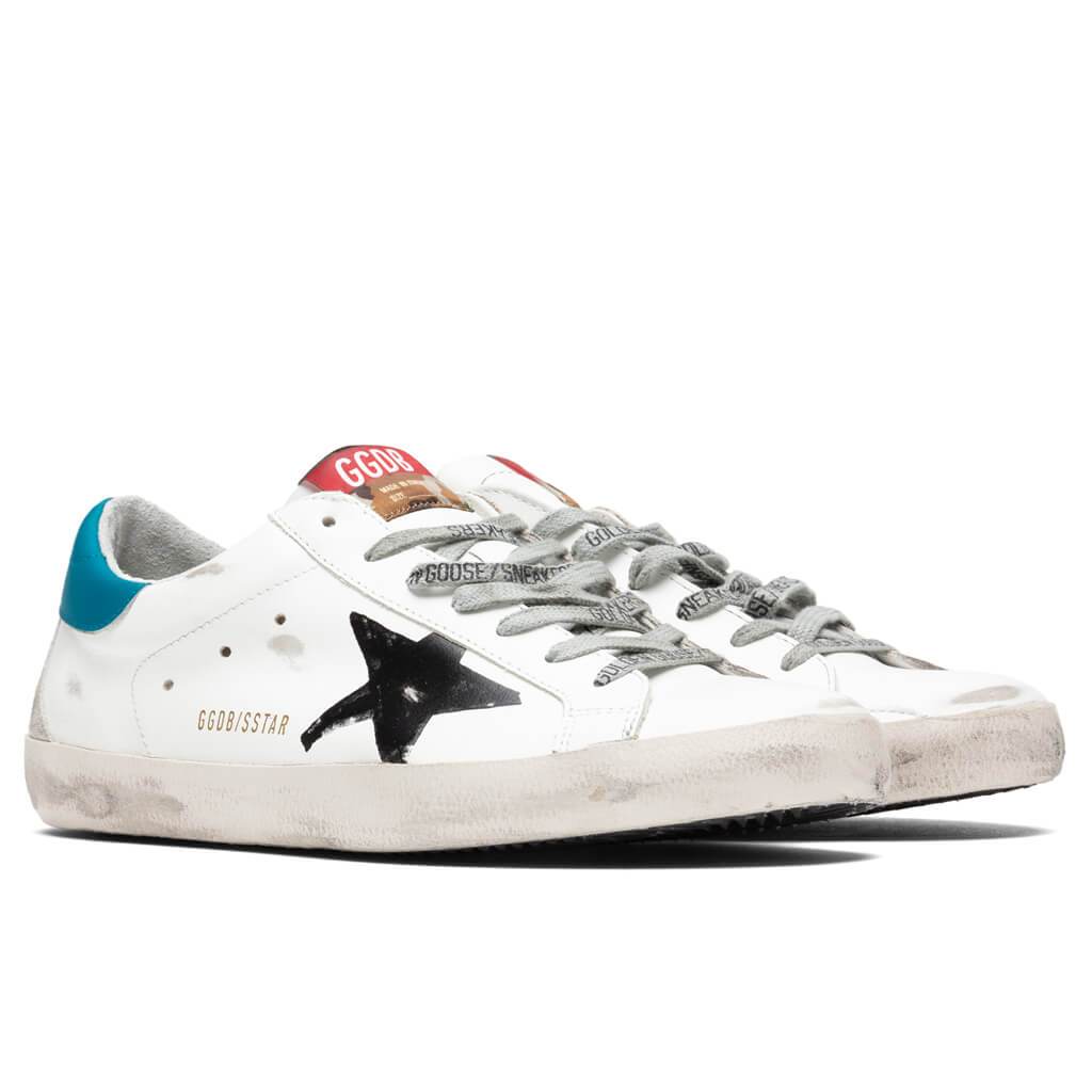 Golden Goose Superstar Sneakers for Men - White/Black/Petroleum/Ice ...