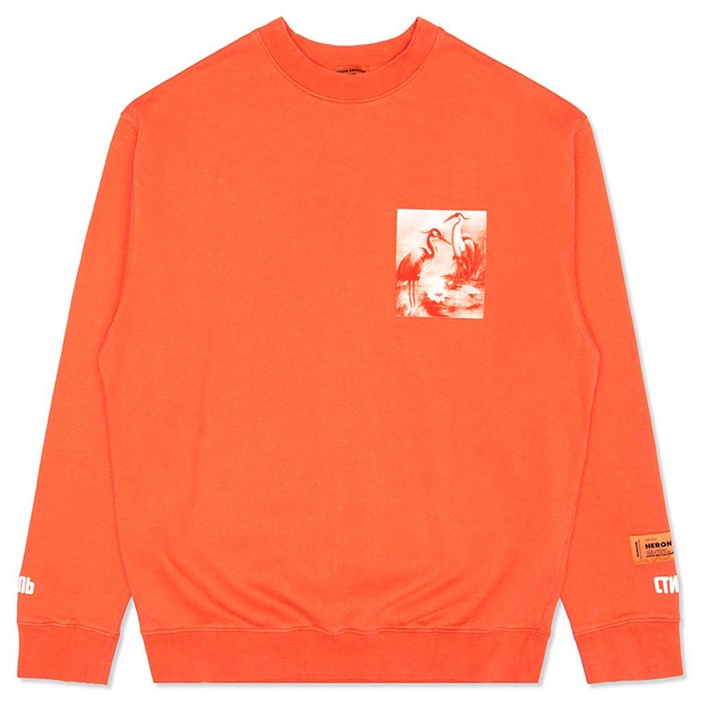 Heron Preston Heron Patch Crewneck - Coral Red – Feature