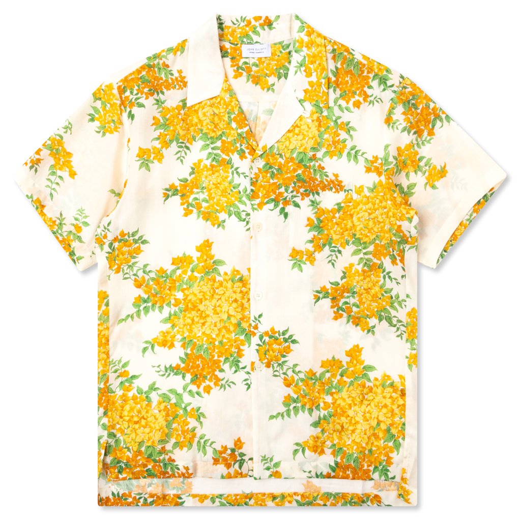 John Elliott Bowling Shirt - Off-White Bougainvellea – Feature