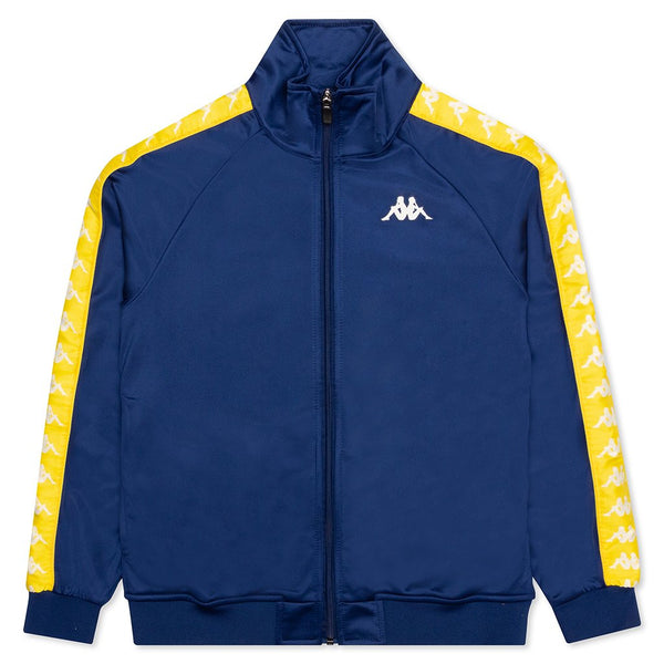 blue and yellow kappa jacket