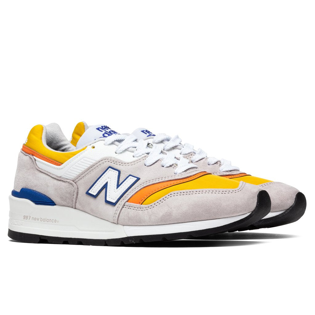 new balance white yellow