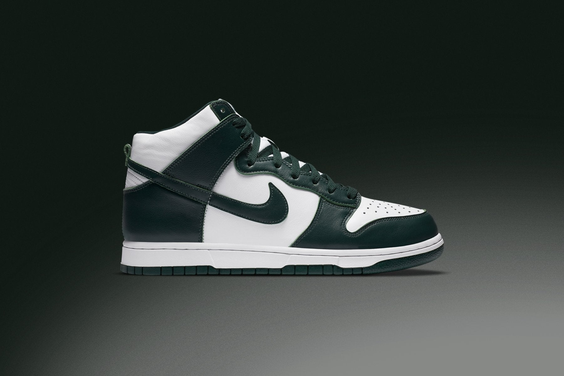 nike dunk hi sp white pro green