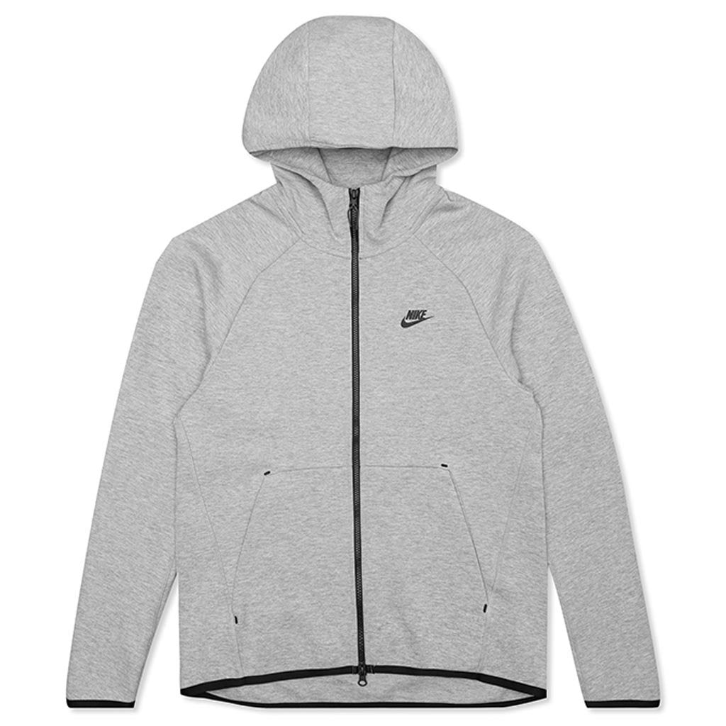 Nike Sportswear Tech Fleece Full-Zip Hoodie - Dark Grey Heather/Black ...