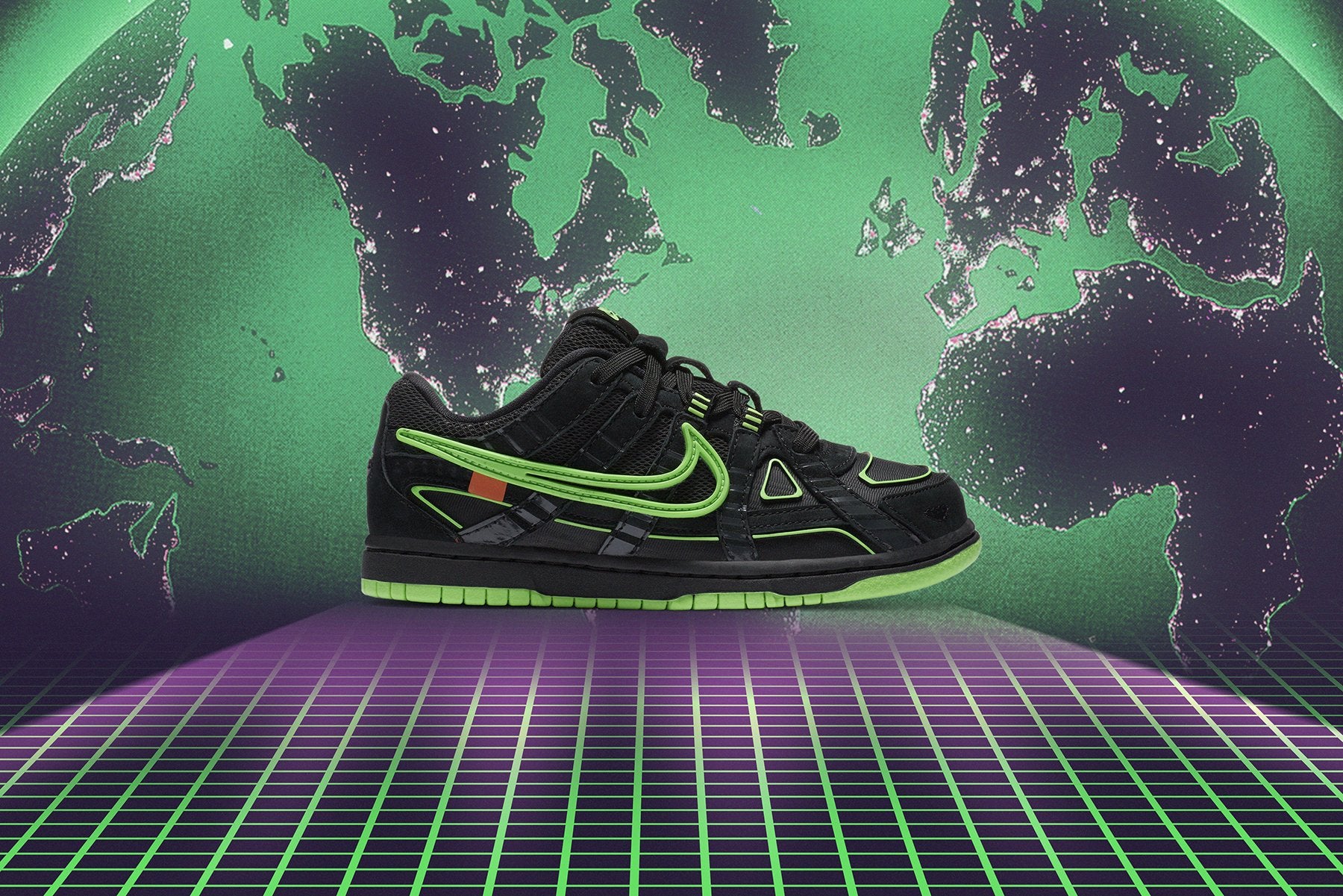 nike air rubber dunk green strike