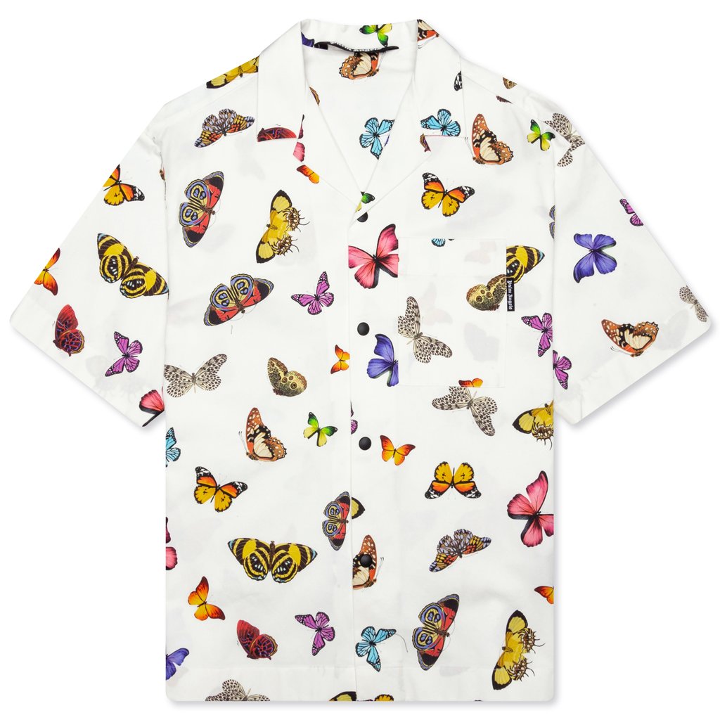 Butterflies Bowling Shirt - White/Multi – Feature