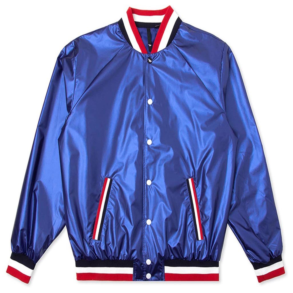 Paper Planes Wheels Up Varsity Jacket - Royal – Feature