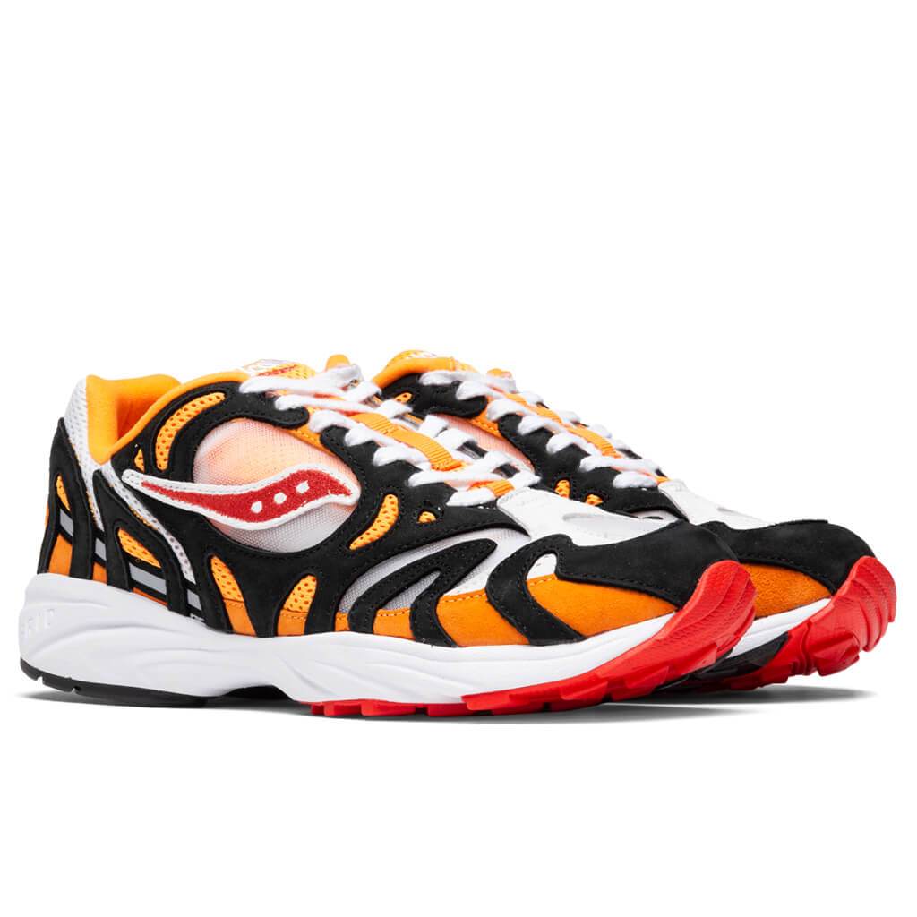 Saucony Grid Azura 2000 - White/Orange/Black | Tiger Print Sneakers ...