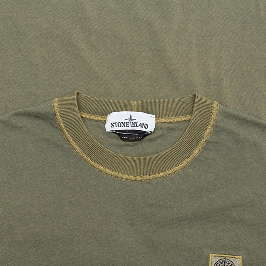 Fissato Effect T-Shirt - Faded Olive – Feature