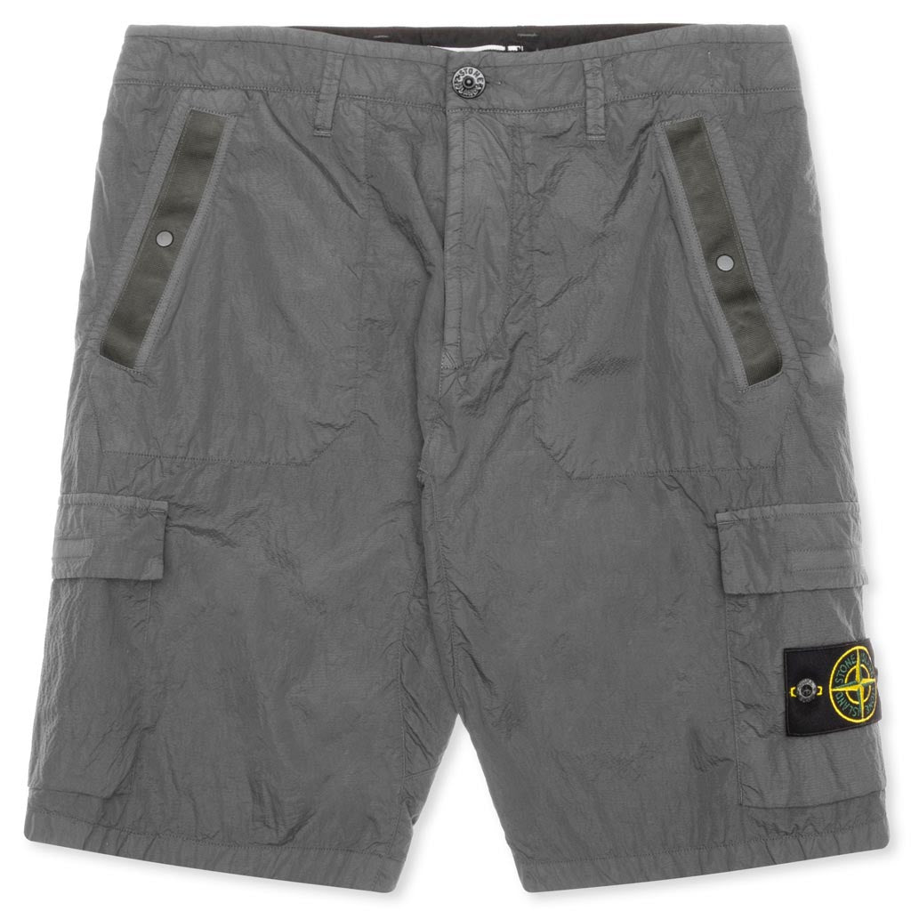 Stone Island Seersucker Bermuda Cargo Shorts - Dust Grey – Feature