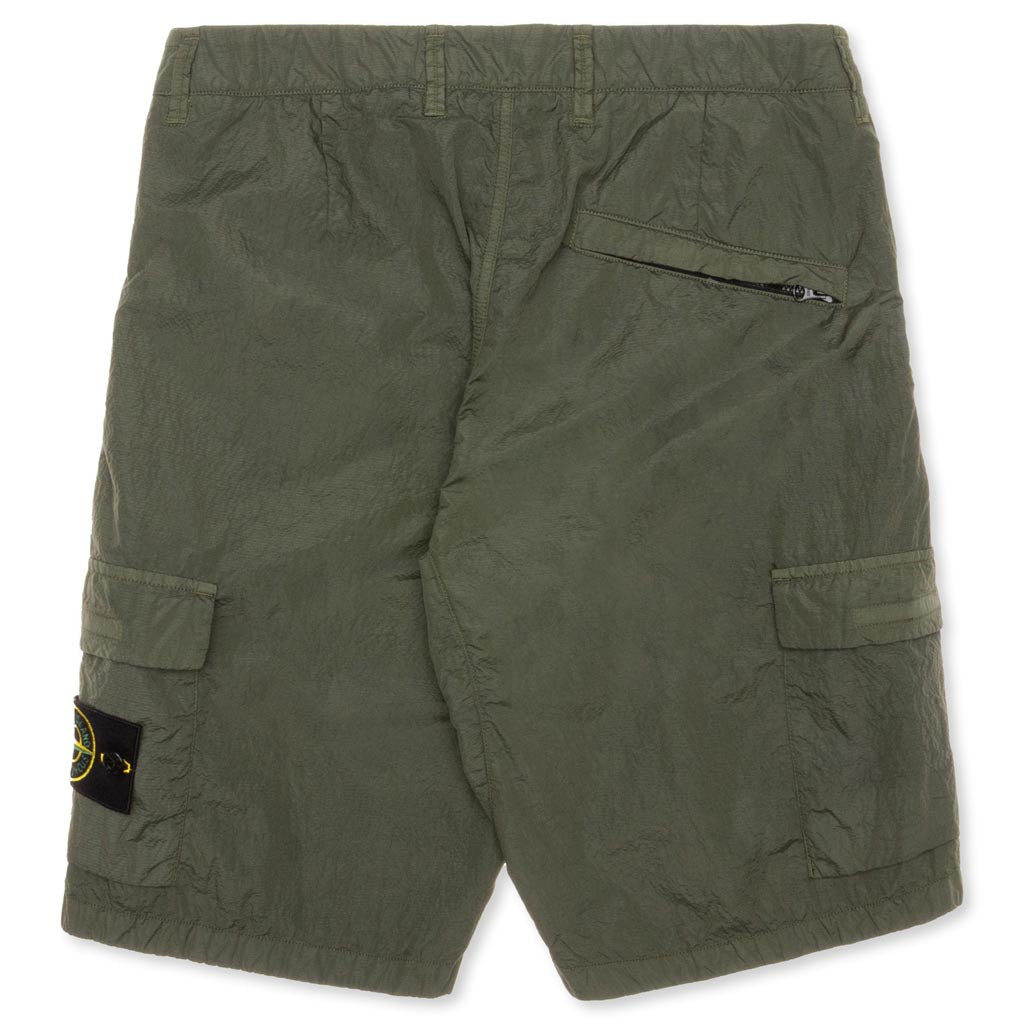 Stone Island Seersucker Bermuda Cargo Shorts - Olive – Feature