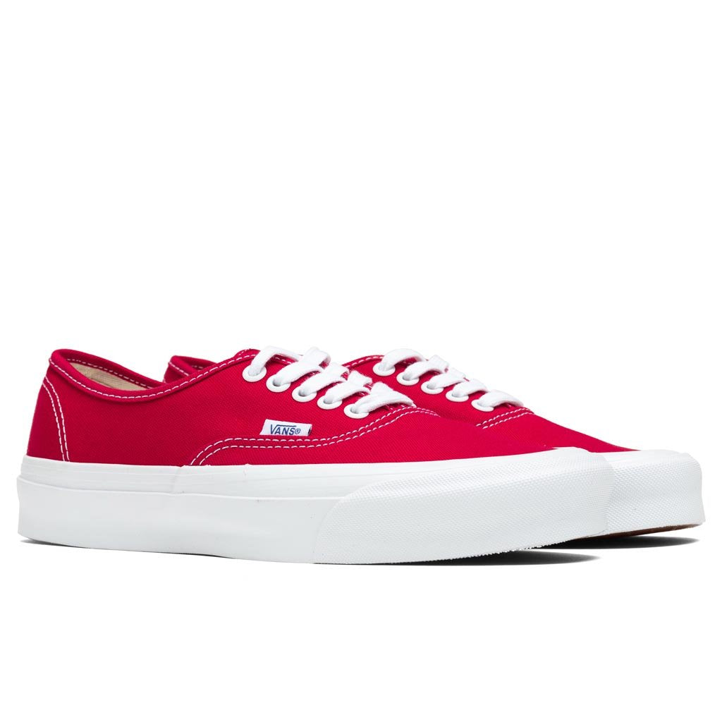 vans authentic white red