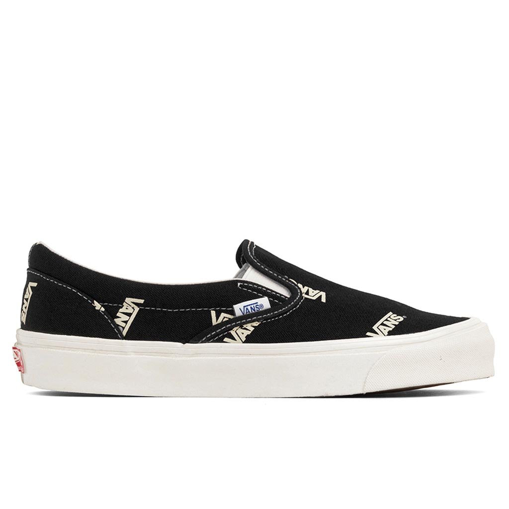 vans slip on black marshmallow